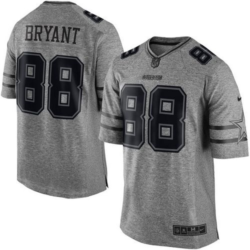 Nike Cowboys #88 Dez Bryant Gray Men's Stitched NFL Limited Gridiron Gray Jersey